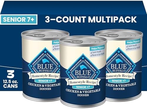 Blue Buffalo Homestyle Recipe Chicken Senior Wet Dog Food, 12.5 oz, 3 ct