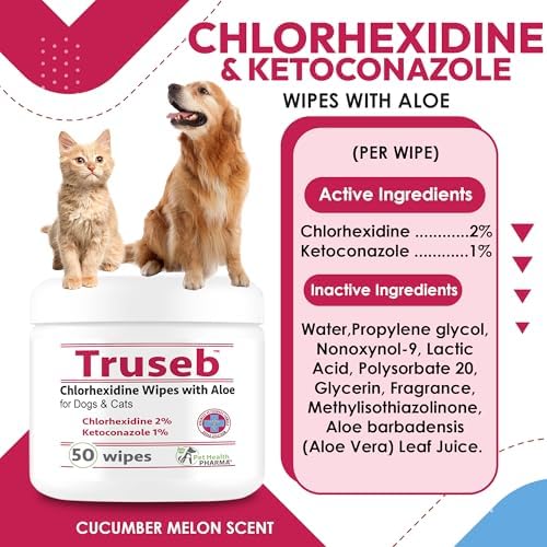 Chlorhexidine & Ketoconazole Medicated Dog & Cats Wipes 100ct Wipes for Hot Spots, Flaky Skin, Red Itchy Irritated Paws, Helps Clean, Deodorize,Irritated Skin Folds NDC: 86176-204-10 (Made in U.S.A)