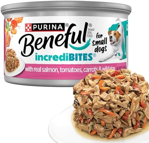 Beneful Purina IncrediBites Small Wet Dog Food in Gravy, Salmon, (12) 3 oz