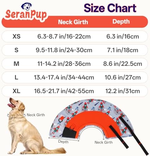 Comfortable Dog Cone - Soft XL Dog Cone Collar for Large Dogs,Adjustable Recovery Cone for Dogs to Stop Licking,Cute Pet Head Neck Elizabethan Cone,Cone Alternative After Surgery,XL,Red