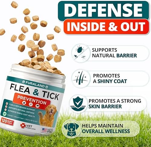 Flea and Tick Prevention for Dogs Chewables - Dog Flea and Tick Treatment
