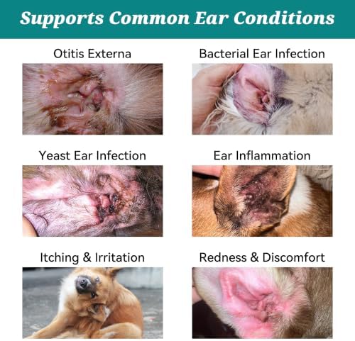 Dog Ear Infection Relief for Dogs, Helps Soothe Itching, Redness & Irritation, Supports Dogs with Otitis Externa & Yeast-Related Ear Discomfort, Promotes Healthy Ear Condition, 1.01 fl oz (30 mL)