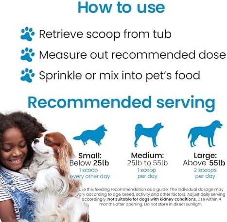 Hofseth BioCare Brilliant Bone & Joint Supplement for Dogs - High Strength Calcium & Collagen Powder for Joint & Hip Support, Essential Supplement for Dog’s of All Ages - 10.6 Oz