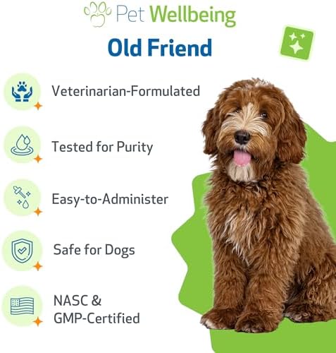 Pet Wellbeing Old Friend for Dogs - Senior Immune & Cognitive, 4 oz