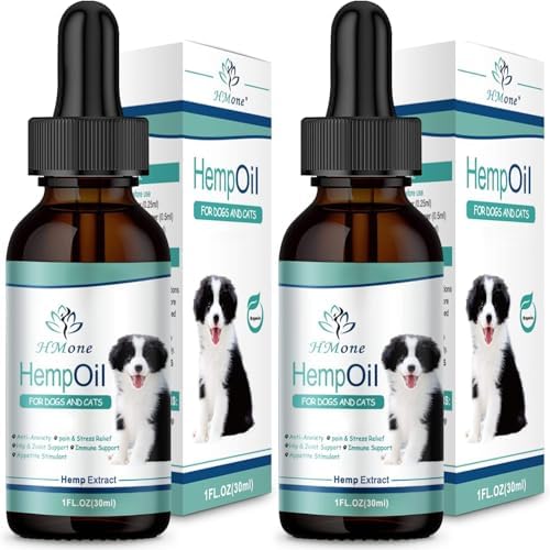 (2 Pack) Max Potency Hemp Oil for Dogs & Cats - Help Anxiety Stress Pain Inflammation Arthritis Aggressive Relax Sleep Allergies Seizures Relief - Treats Chews Joint & Hip - Organic Pet Calming Drops