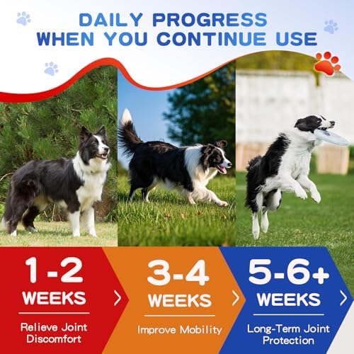 Hip and Joint Supplement for Dogs, Glucosamine for Dogs with MSM, Chondroitin, Dog Joints Supplement Supports Mobility & Joint Pain Relief, Liver Flavored Soft Chews Fit All Breeds & Sizes - 140Ct