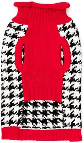 THE WORTHY DOG Sleeveless Pullover Pet Sweater,for Medium Dogs, with Scarf