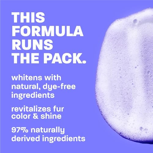 TropiClean Whitening Dog Shampoo, Ultra White Brightening Formula, 20oz