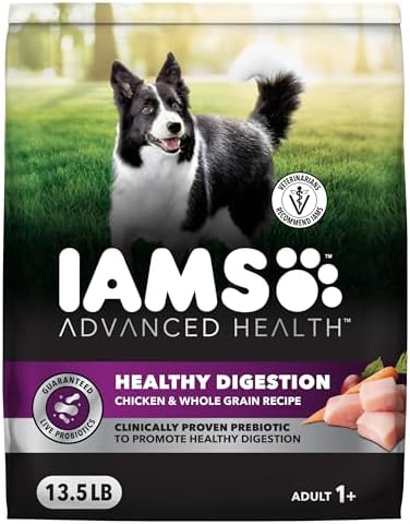IAMS Advanced Health Healthy Digestion Dry Dog Food, Chicken, 13.5 lb