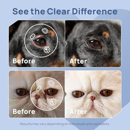 Vetromycin Pet Eye Ointment for Dogs and Cats 1/8 oz /5gr, 1 Tube - Gentle Daily Eye Care, Easy Topical Application