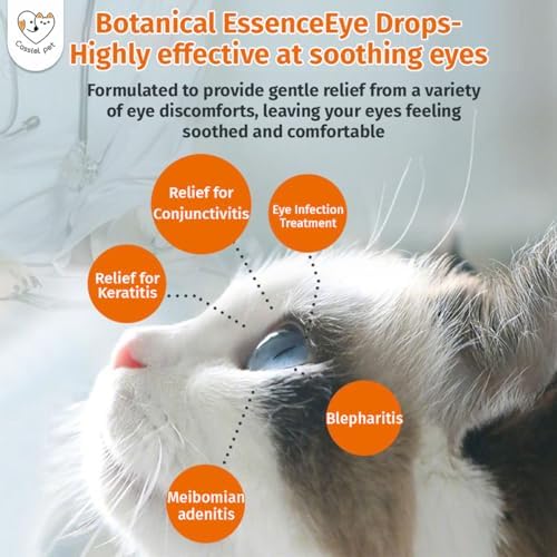 Eye Drops for Eye Infection Treatment, Soothe Infection Allergy, Relieve Dry Eyes & Red Eye，Eye Cleaner and Tear Stain Remover for Dogs and Cats | 10 ml 0.33 FL OZ (1 Bottle)