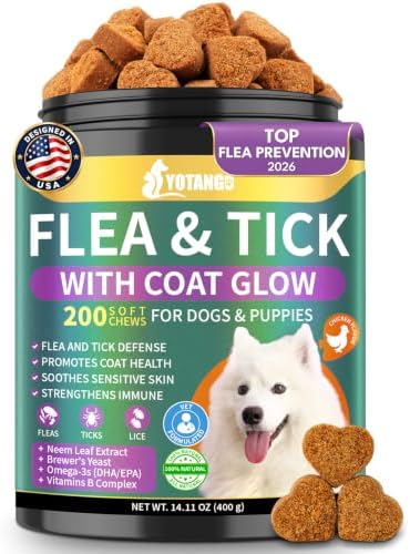 Flea and Tick Prevention for Dogs Chewables, Dog Flea and Tick Treatment