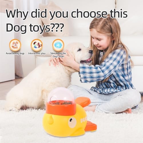 Duck Cat Treat Dispenser, Duck Puzzle Feeder for Cats, 2-in-1 Puzzle Toy That Challenges & Rewards, Keeps Indoor Cats Busy—Less Boredom, Slow Feeder for Pet Eating & Iq Training (White-1Pcs)