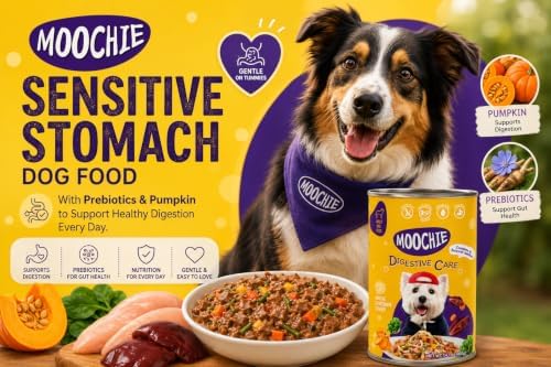 MOOCHIE Digestive Care Wet Dog Food for Small Breeds, Chicken & Beef