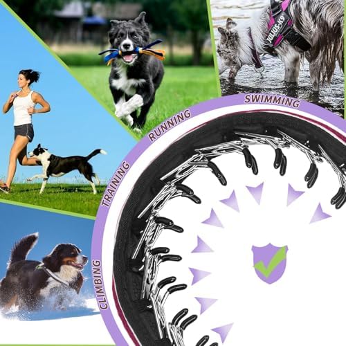 Martingale No Pull Dog Collar for Large Medium Dogs Training Walking, Heavy Duty Nylon Reflective Adjustable Anti Pull Slip Collar with Buckle M Wine Red