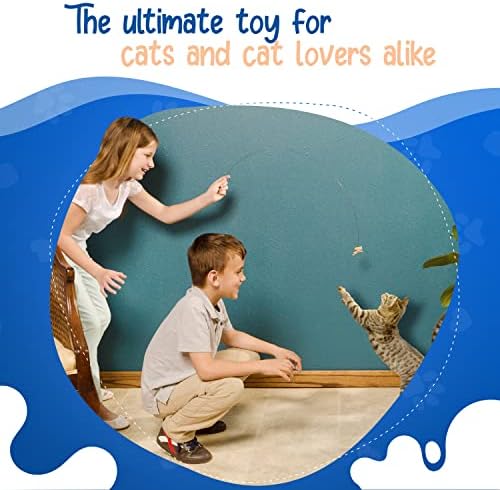 Cat Dancer Whisker and Interactive Toy Combo - Fun and Fitness for Your Furry Friend - Engaging Paper Wand and Whisker for Playful Cats