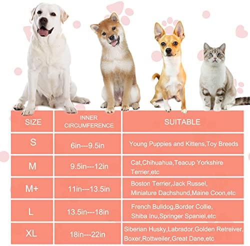 Inflatable Dog Cone Collar for Large Medium Small Dogs, Soft Dog Donut Collar Adjustable Recovery Cone for Pets After Surgery, Extra Enhanced Anti-Licking Guard Shield (Pink Donut, Medium)