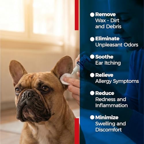 EARMYCIN Ear Infection Treatment Drops for Dogs and Cats,with 0.02% Hypochlorous Acid Soothing Dog Yeast Infection, Itchy Ear Relief-Treats Ear Infections for Dogs & Cats (0.33 fl oz)