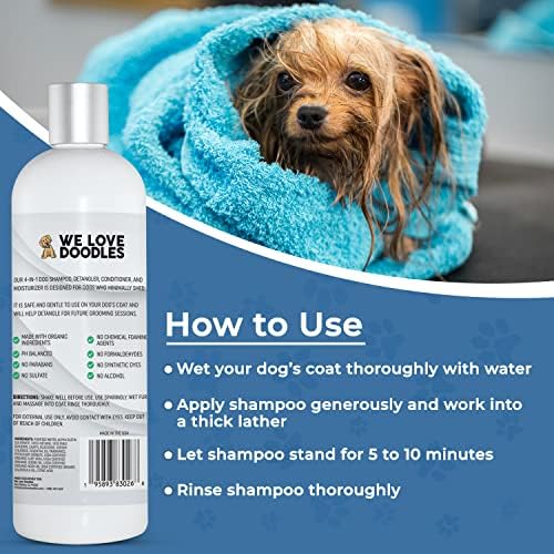 We Love Doodles Dog Ear Cleaner & 4-in-1 Shampoo (Lavender) Bundle - Ear Drops for Dogs & 4-in-1 Shampoo Kit - Prevents Infection, Itching & Odor - Tear Free - Made in USA