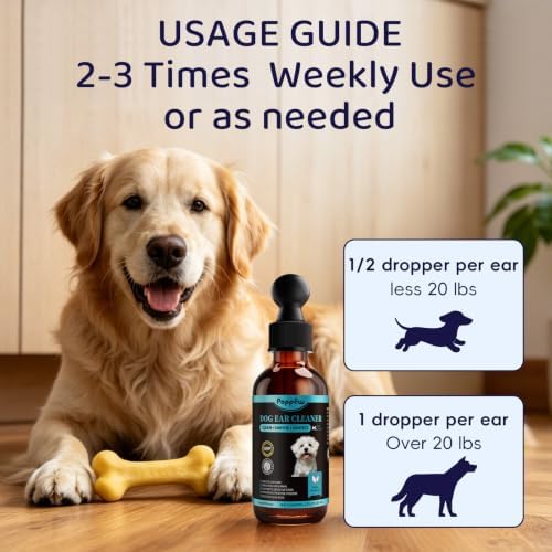 Dog Ear Cleaner Drops - Gentle Plant-Based Ear Wash, 120ml