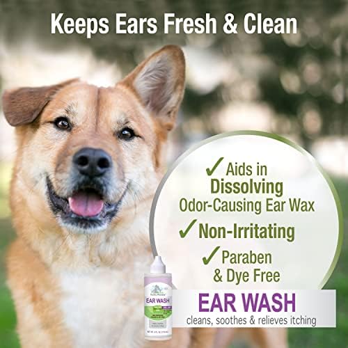 Four Paws Healthy Promise Pet Ear Wash for Dogs and Cats, 4 oz