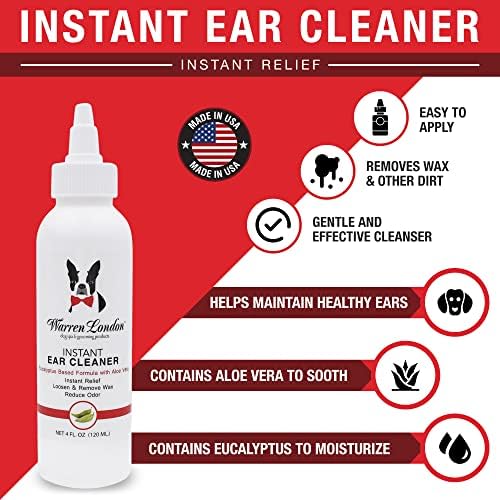 Warren London Puppy Gift Box - Complete Puppy Care Set - Includes Hydrating Butter, 2-in-1 Shampoo, Cologne, Grooming Bath Brush, Ear Cleaner and Nail File for New Pet Owners