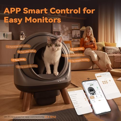 Smart G1 Automatic Self Cleaning Cat Litter Box for Multiple Cats