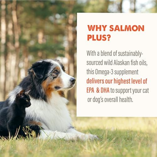 Grizzly Salmon Plus, Salmon Oil Dog Food Supplement, Omega 3-6-9, 8 oz