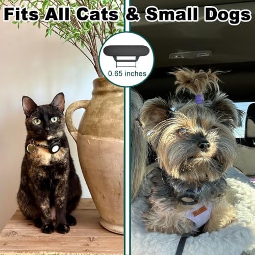 8 Pcs Cat Collar Holder for Airtag, Silicone Case for Air Tag | Durability,Waterproof,Comfortable,Pet Safety Silicone,Lightweight,for AirTag & Same-Size Trackers,for Cats and Small Dogs