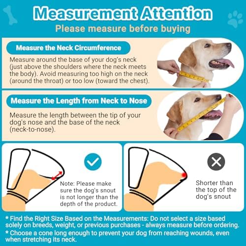 Transparent Dog Cone Recovery Collar, Adjustable Length