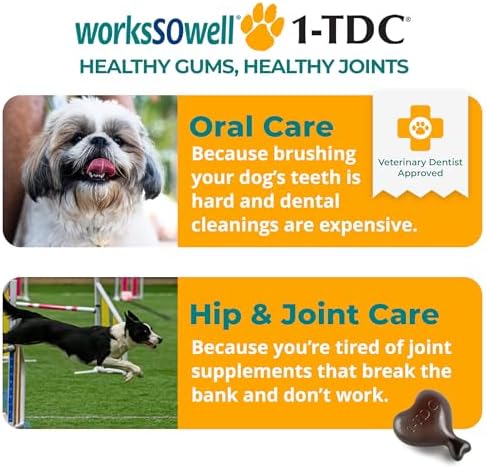 1-TDC Dual Action Joint & Gum Support Soft Gels for Dogs & Cats - 120 ct