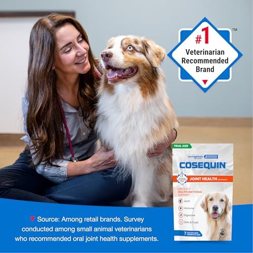Nutramax Cosequin 4-in-1 Support Supplement for Dogs, Soft Chews, 7ct (Pack of 2)