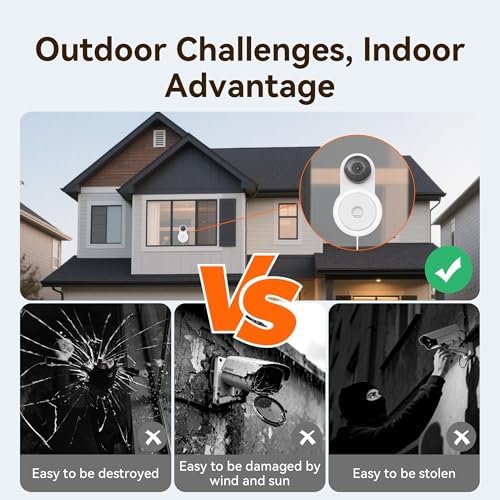 YI 2K Indoor Security Camera No-Drill Adhesive Mount for Wall & Window