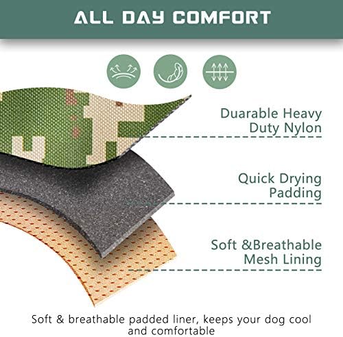 BUMBIN Tactical Dog Harness for Large Dogs No Pull, Famous TIK Tok No Pull Dog Harness, Fit Smart Reflective Pet Walking Harness for Training, Adjustable Dog Vest Harness with Handle Forest Camo L