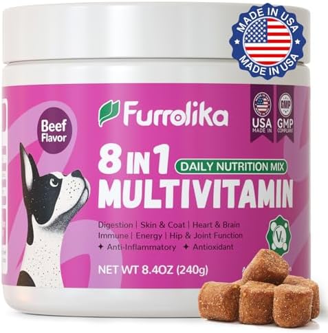 Furrolika 60 Ct. Multivitamin Soft Chews, USA Made, Joint & Immune Support