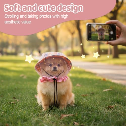 Dog Sun Hat with Mesh Head Cover, Breathable Face Guard for Outdoor Walking