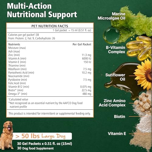 Mervue Skin and Coat Supplement for Dogs in Gel (30 Day Supply)