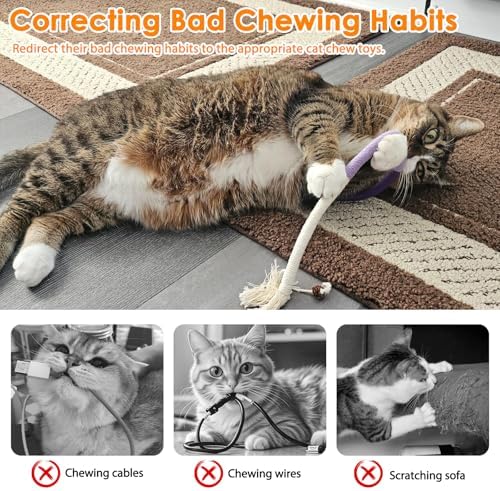 Tocirelo Silvervine Sticks & Cat Chew Rope, Natural Cat Chew Toy for Teeth