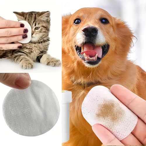 Dog Eye Wipes, Angel Eyes Tear Stain Remover for Dogs, Cat Dog Eye Wipes for Discharge and Crust, Pet Cleaning Dog Grooming Deodorizing Wipes Wash Cleaner for Eyes, Wrinkle, Face (Yellow-200pcs)