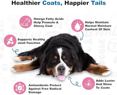 Doggie Dailies Skin & Coat Soft Chews for Dogs, Salmon Oil, 225 Count
