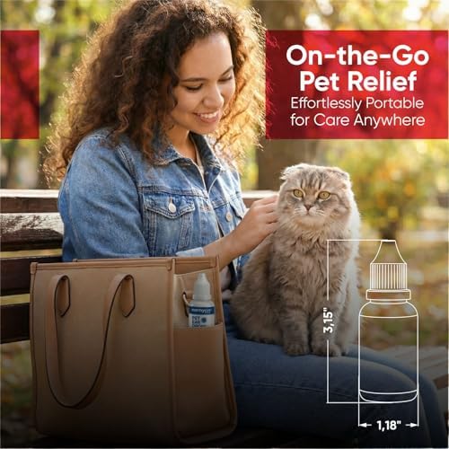 EARMYCIN Ear Infection Treatment Drops for Dogs and Cats,with 0.02% Hypochlorous Acid Soothing Dog Yeast Infection, Itchy Ear Relief-Treats Ear Infections for Dogs & Cats - 1 fl oz