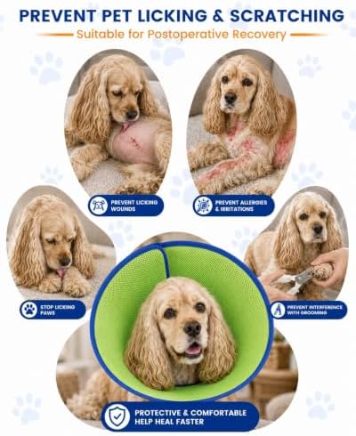 Soft Dog Cone Collar to Stop Licking After Surgery, M