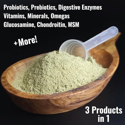 Dogzymes Complete - Probiotics, prebiotics, Glucosamine, Chondroitin, MSM and Hyaluronic Acid, Complete Skin and Coat Care (1 Pound)