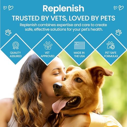 Replenish Otic Ear Cleaning Solution for Dogs, Antiseptic Ear Flush, 8 oz
