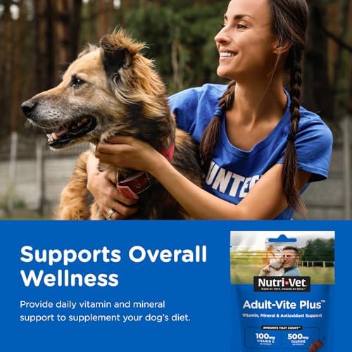 Nutri-Vet Dog Multivitamin, Daily Vitamins, Dog Health Support, 70 Count