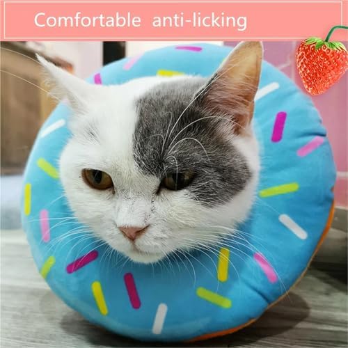 Pet Collars Pet Dog and cat Collar Adjustable e-Collar Wound Healing Soft Tube Smart Tube pet Protection(Rose Red,X-Small)