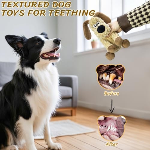 Squeaky Stuffed Dog Toys, Chew for Large Medium Small Breeds