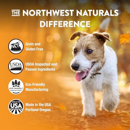 Northwest Naturals Freeze-Dried Salmon, Shiitake & Maitake Mushrooms Functional Topper - for Dogs & Cats - Healthy, Limited, Human Grade Ingredients, All Natural, Made in USA, 3.5 Oz (Pack of 1)