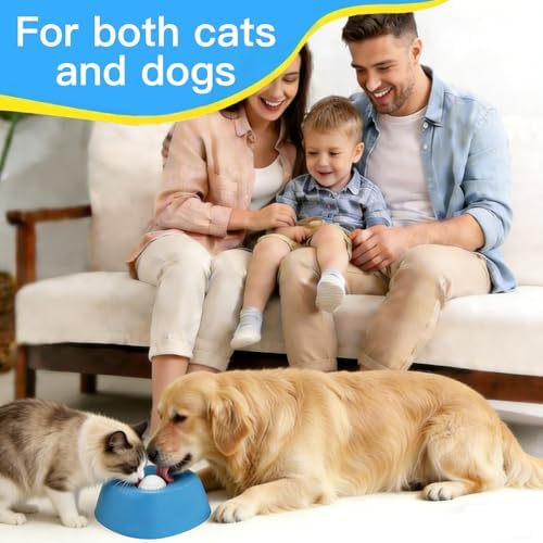180ml Slow Feeder Dog Bowl for Liquids with Rolling Ball – Interactive Anti-Choke Lick Bowl for Wet Food, Water & Treats, Non-Slip Slow Feed Toy for Dogs & Cats (Black)