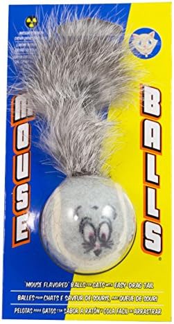 PetSport Mouse Balls - Mouse Ball Toy for Cats & Kittens, Catnip Toys Interactive, Certified Non-Toxic, 100% Natural Catnip Oil, Bell Inside, Won't Wear Down Teeth - 1.5" (Pack of 3)